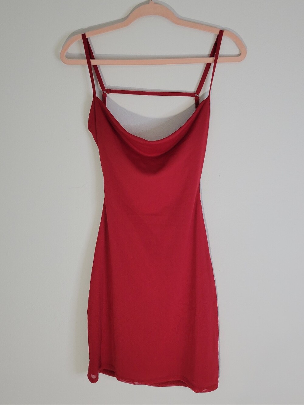 Garage Red Cowl Neck Slip Dress - Women Size M.